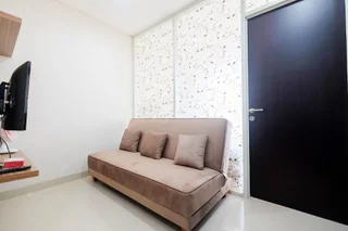 Депок: Warm and Homey 1BR Apartment at Atlanta Residences By Travelio