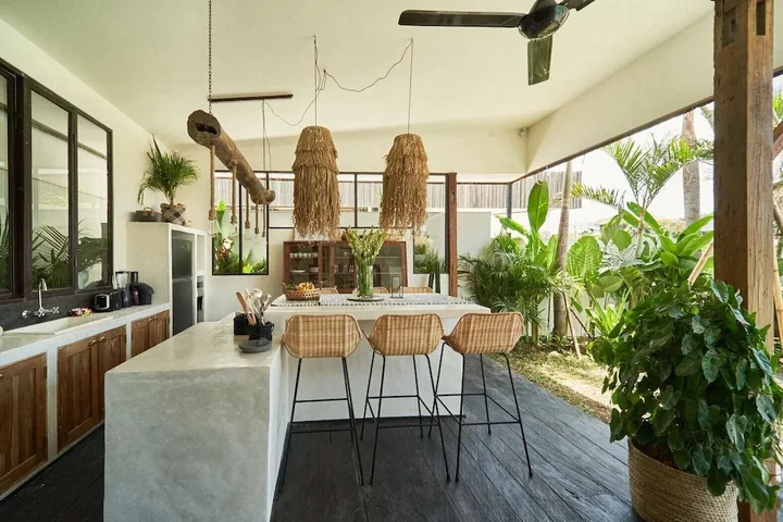 Керобокан: Fabulous 3BR Boho-chic Style, Umalas With Staff