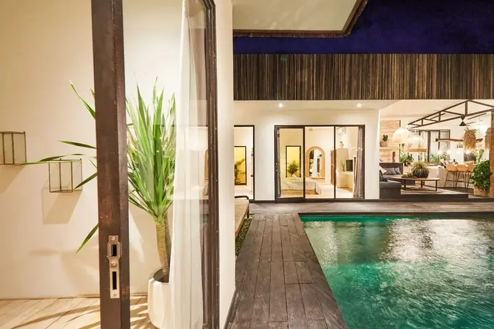 Керобокан: Fabulous 3BR Boho-chic Style, Umalas With Staff