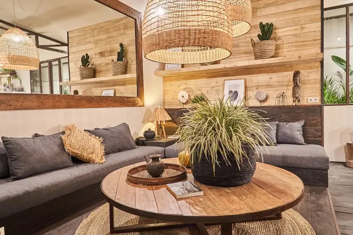 Керобокан: Fabulous 3BR Boho-chic Style, Umalas With Staff