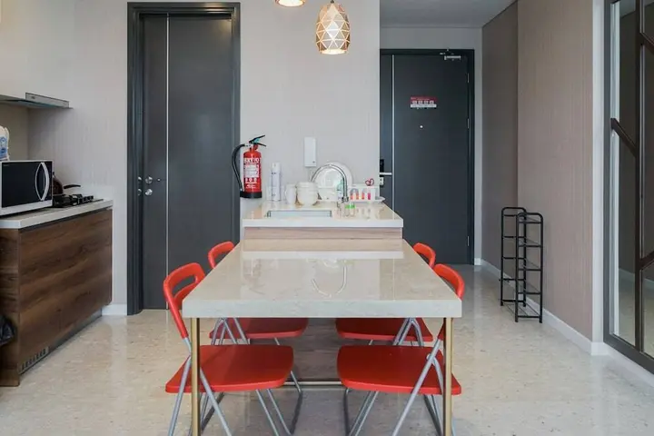 Legok: Cozy and New 2BR at Marigold Nava Park Apartment