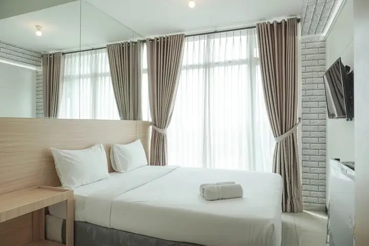Minimalist Studio Room At Tree Park City Cikokol Apartment — фото 3