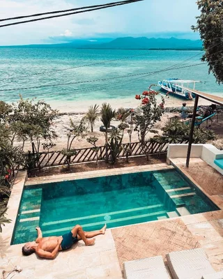 Гили Аир: Serenity Luxurious Beachfront Villa & Spa with private Infinity Pool, 8 Guests