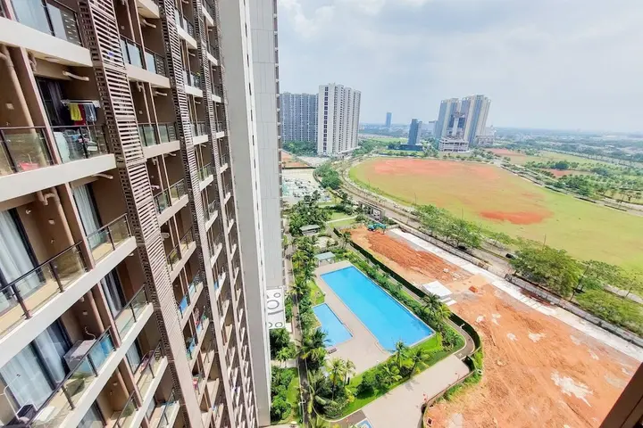 Legok: Fancy And Nice Studio At 20Th Floor Sky House Bsd Apartment