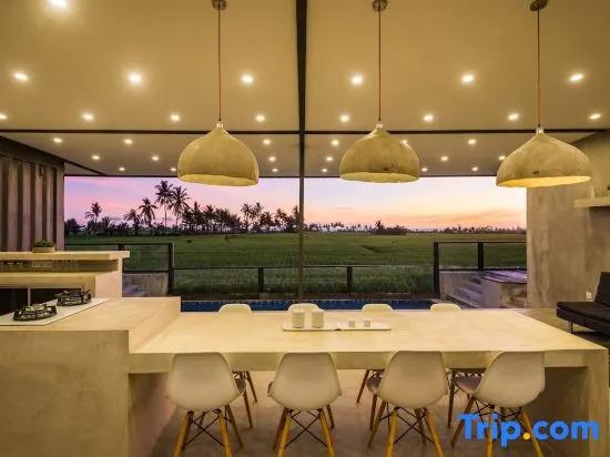 Табанан: Samsara Villa with Rice Field View