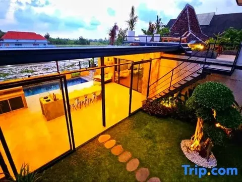 Табанан: Samsara Villa with Rice Field View