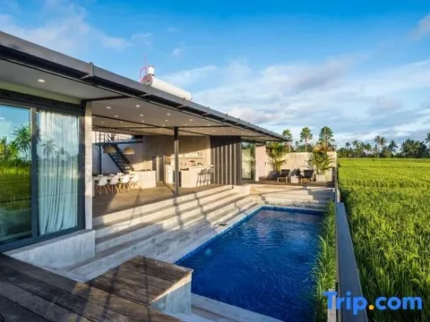 Табанан: Samsara Villa with Rice Field View