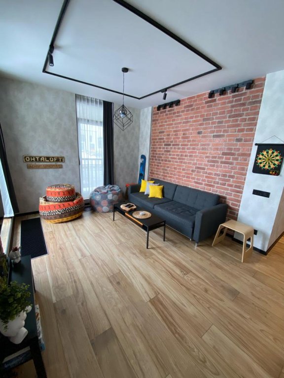 Сярьги: Апартаменты Охта Парк Ohta Loft Apartments с террасой