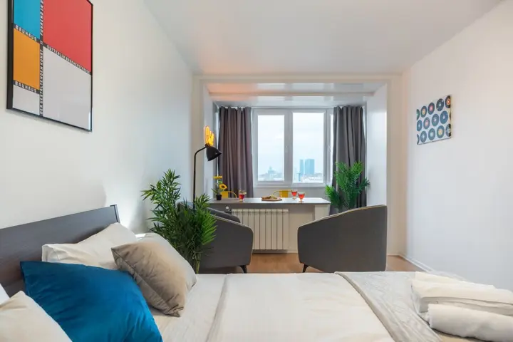 Москва: Квартира GM Apartments Четверка с панорамным видом на Москву