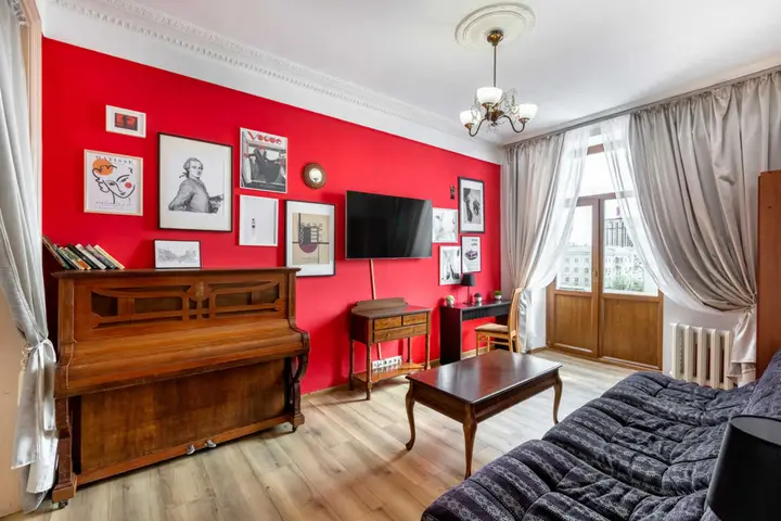 Винтажная двухкомнатная квартира на Кутузовском проспекте д.26 корп.1 — фото 1