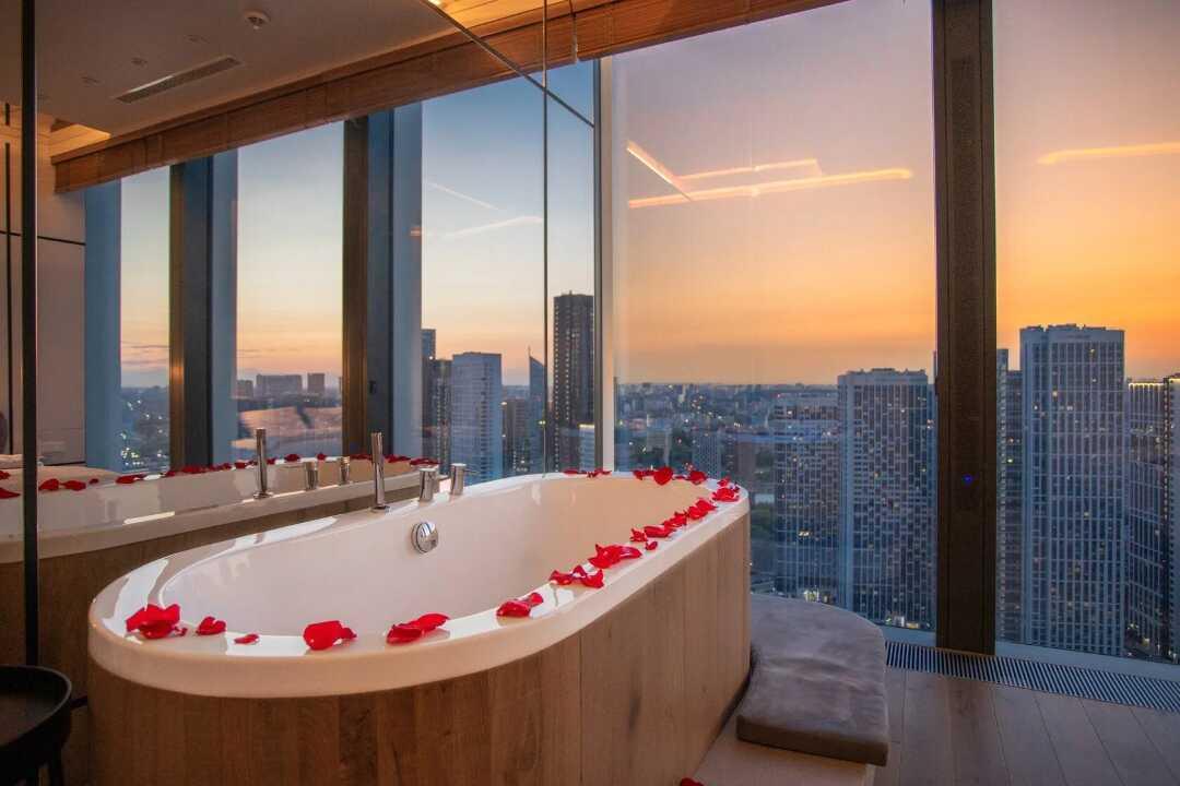 Sky City Moscow Ванна у окна! Закатная сторон! Дизайнерский Премиум Апартамент! — фото 1