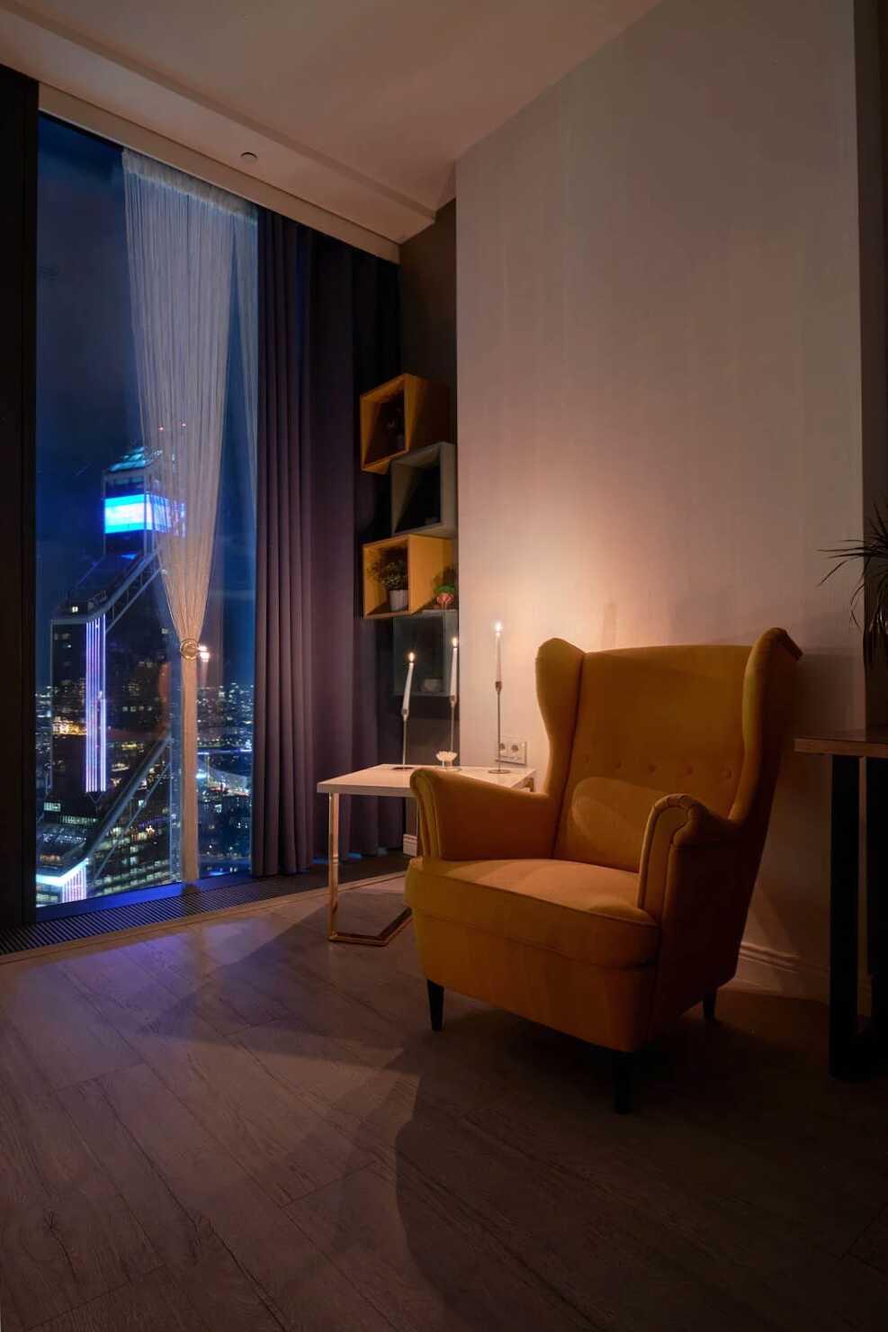 Sky City Moscow Уютная студия на 51 этаже с уникальным видом на все башни Москва Сити — фото 1