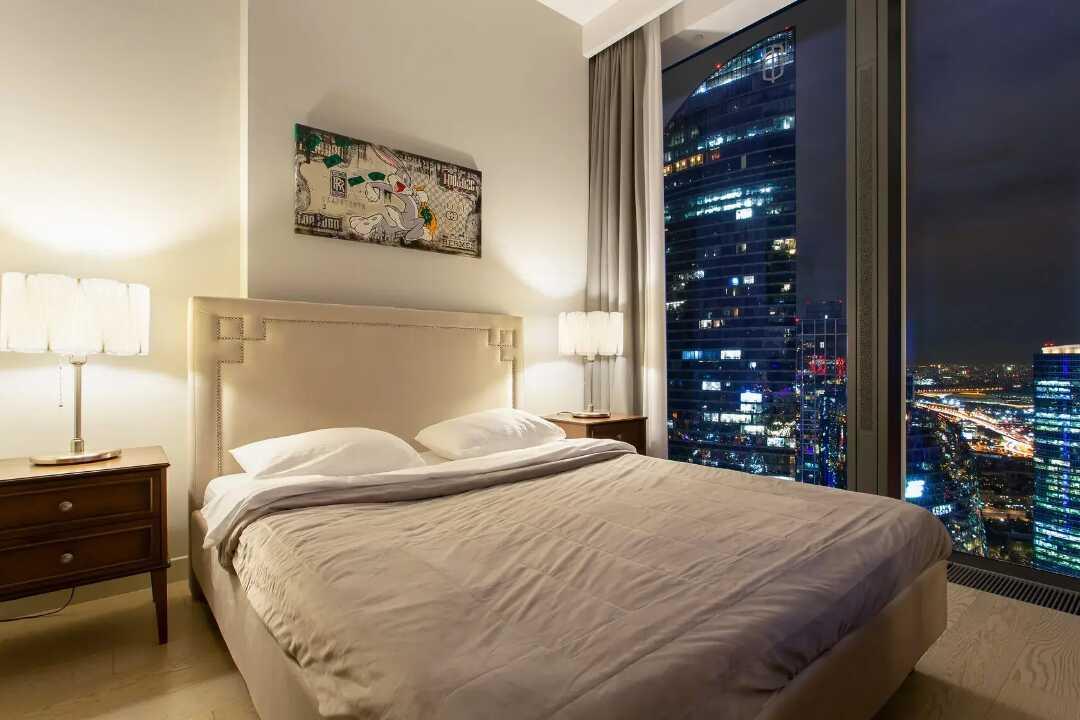 Москва: Апартаменты Sky City Moscow 62 этаж! Вид на Башни, Лужники, Парк победы и город! Очень уютный!