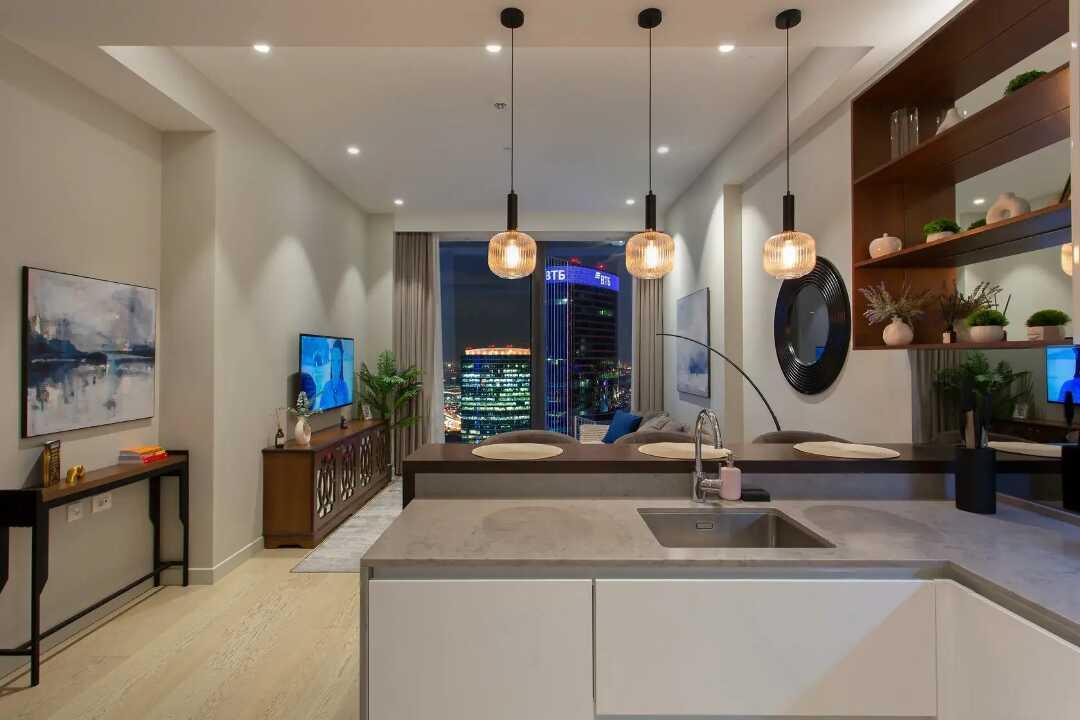 Москва: Апартаменты Sky City Moscow 62 этаж! Вид на Башни, Лужники, Парк победы и город! Очень уютный!