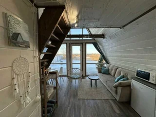 Петушки: Дом "Над Рекой" в стиле A-frame в уникальном месте