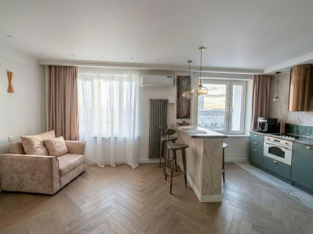 Москва: Квартира "Top Rooms" на Саввинской с панорамным видом на набережную