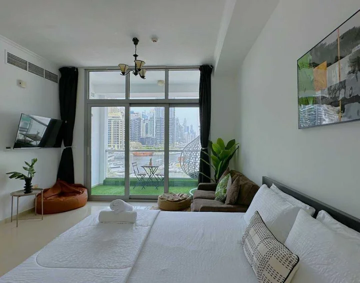 Дубай: Апартаменты "For Rent Dubai First Line Canal View Studio w/ Balcony MAX 4 Pax"