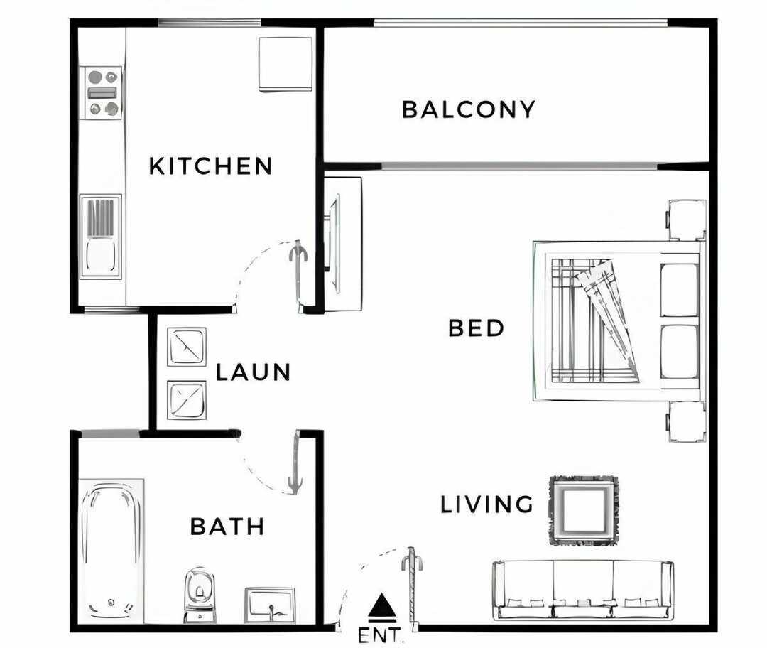 Дубай: Апартаменты "For Rent Dubai First Line Canal View Studio w/ Balcony MAX 4 Pax"