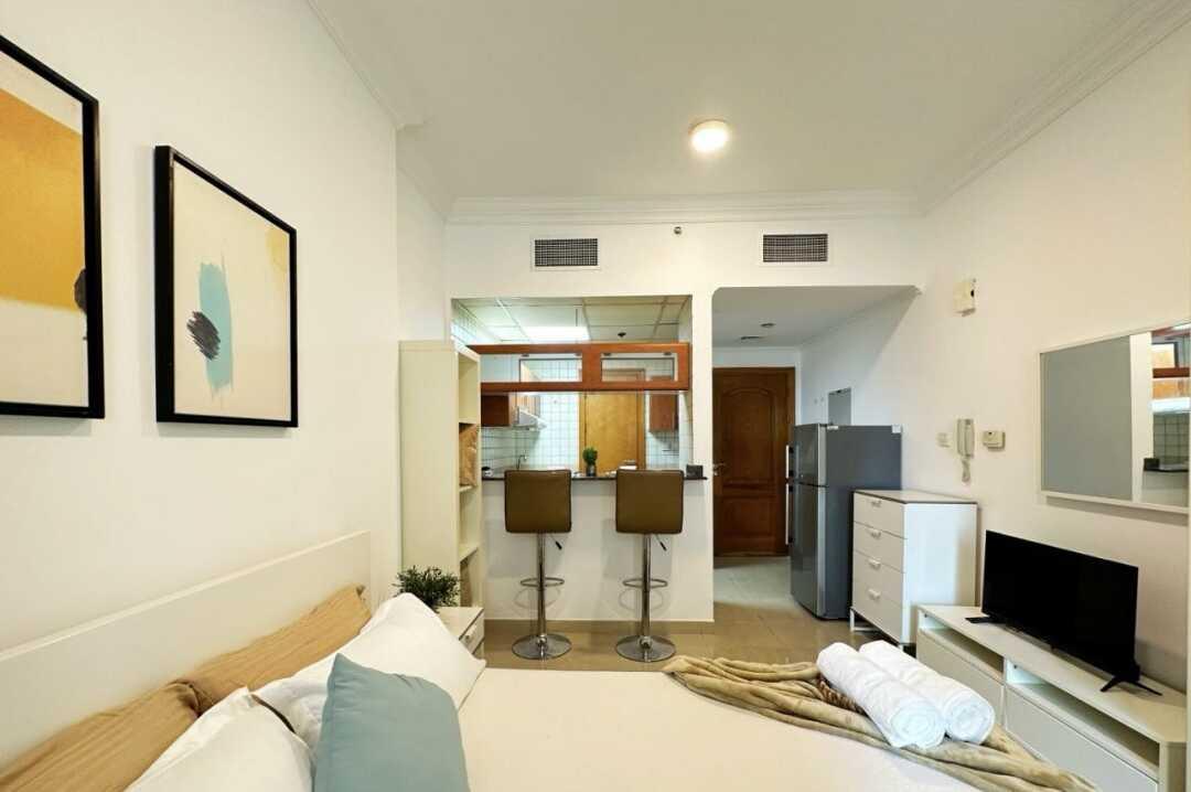 Дубай: Апартаменты "For Rent Dubai Quiet Studio w/ Balcony & RoofTop Pool in Marina"