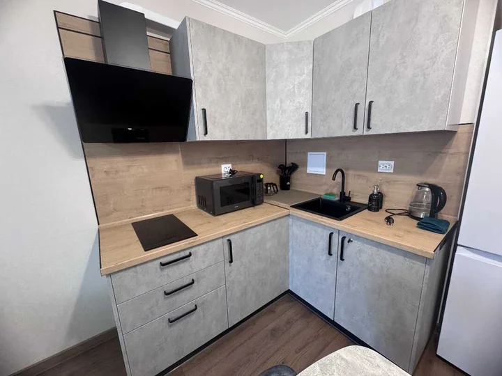 Анапа: Family Space: квартира с кухней-гостиной для семьи, вид на море и горы